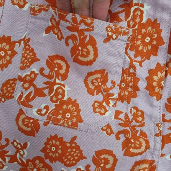 Next lilac/orange floral shortsSz uk 10 Bnwt - Picture 3 of 5